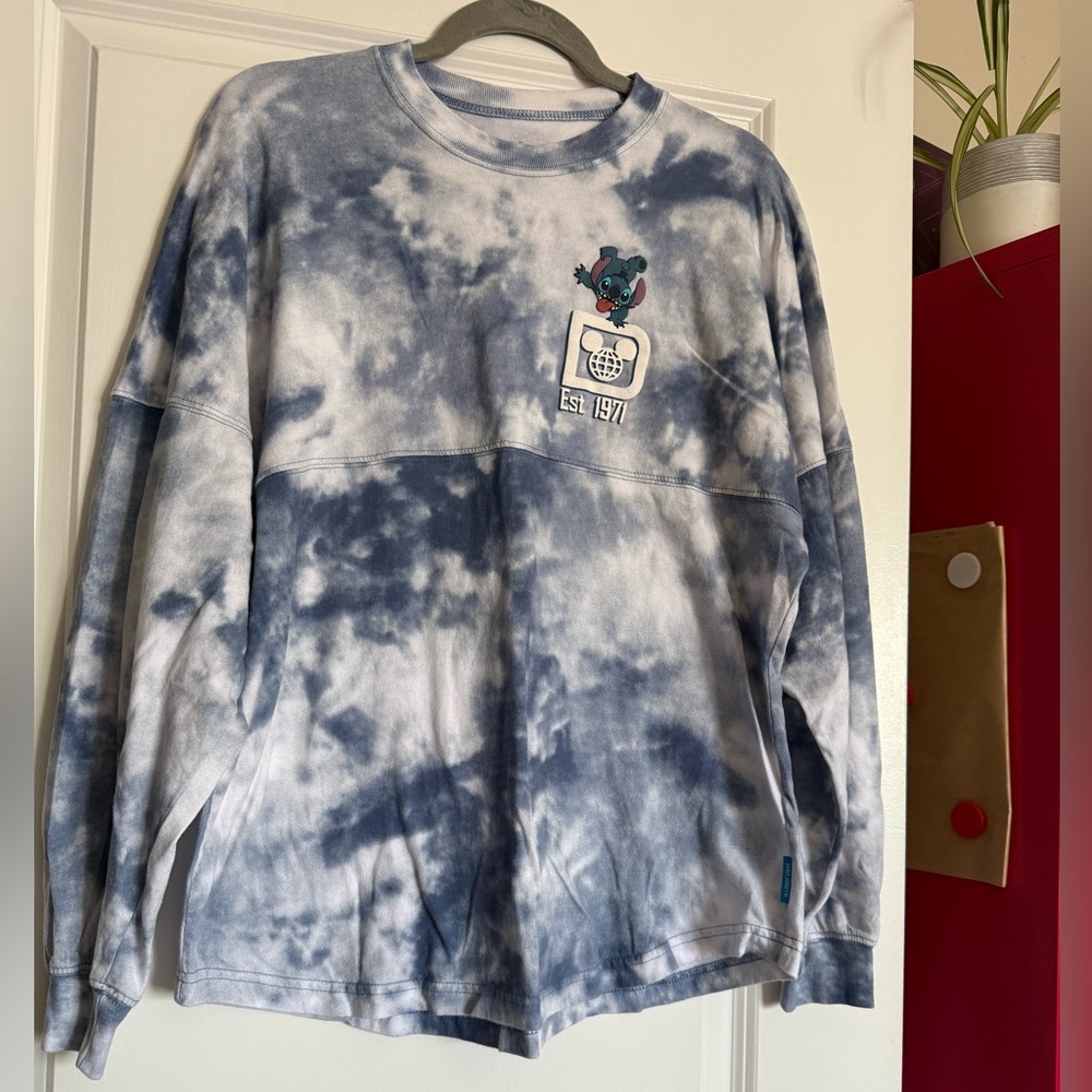 Spirit Jersey Disney Stitch Tie-Dye Experiment 626 Long Sleeve DisneyWorld Small